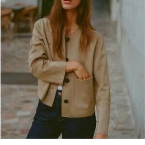 Zara Faux Suede crop jacket